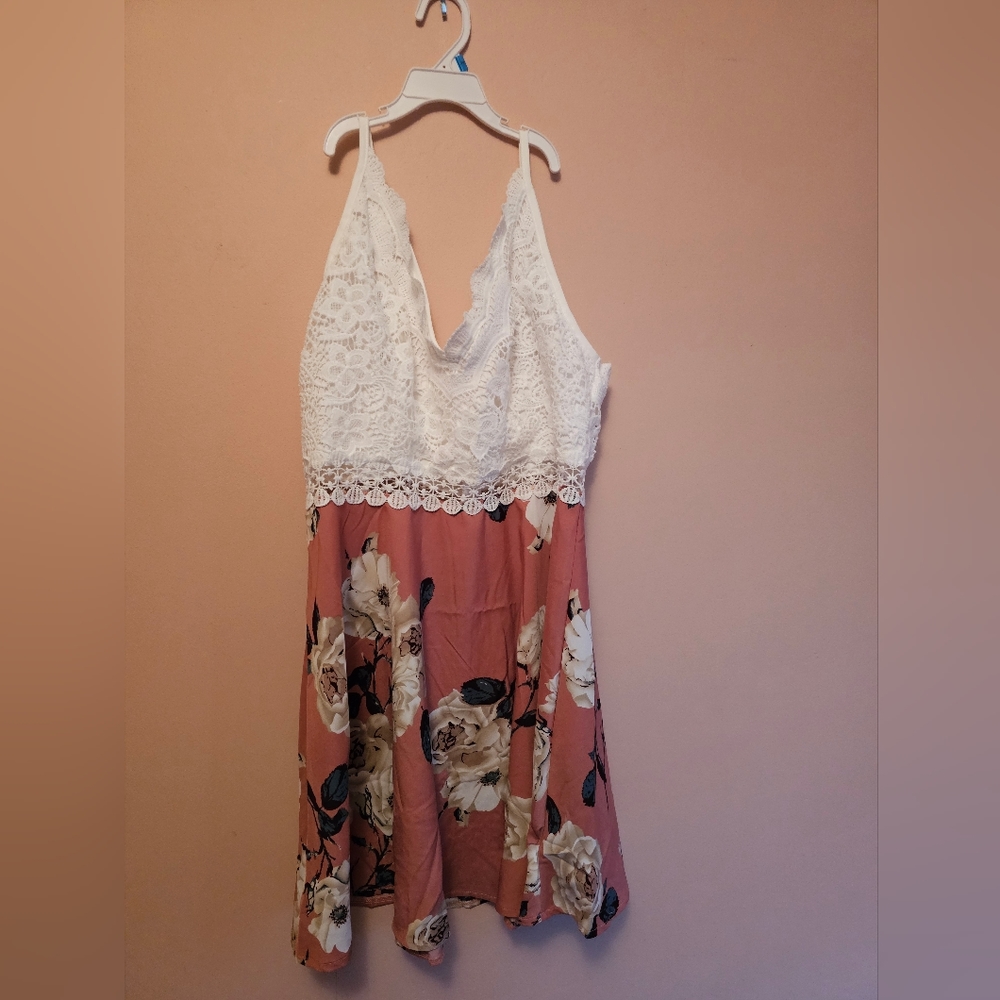 Floral Lace Mini Dress